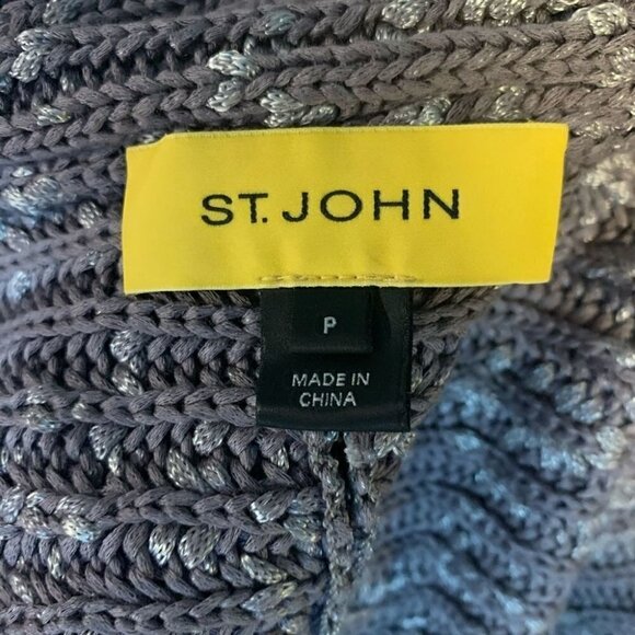 St John Sport Draped Cardigan Open Front Gray - Picture 6 of 7